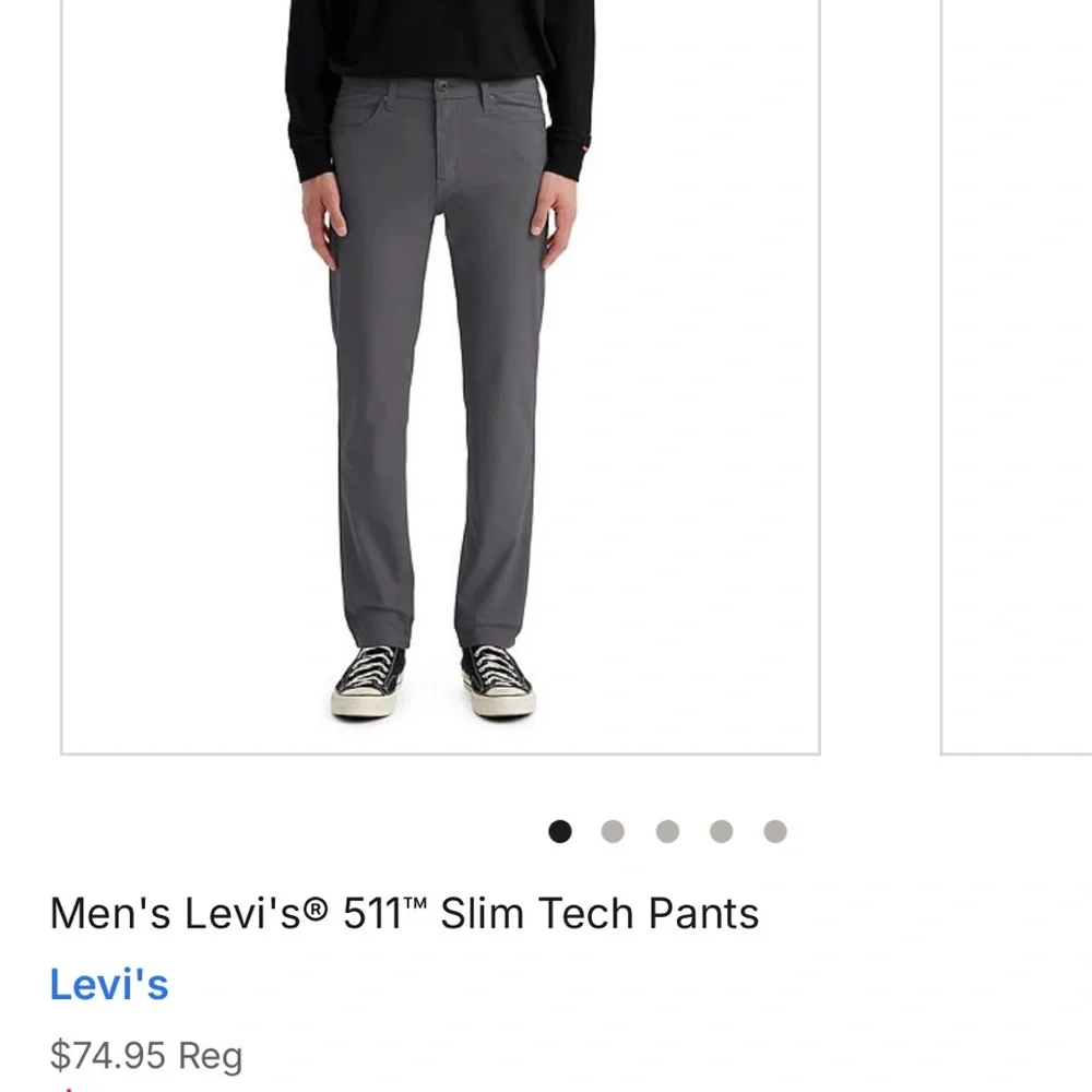 3 x pairs Levi 511 Slim Tech 5 pocket pants - Picture 4 of 12
